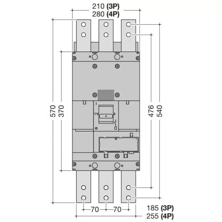 Автоматичний вимикач Hager HNF981H h1600 In=1250А 4P 50кА LSI ціна 125 071грн - фотографія 2