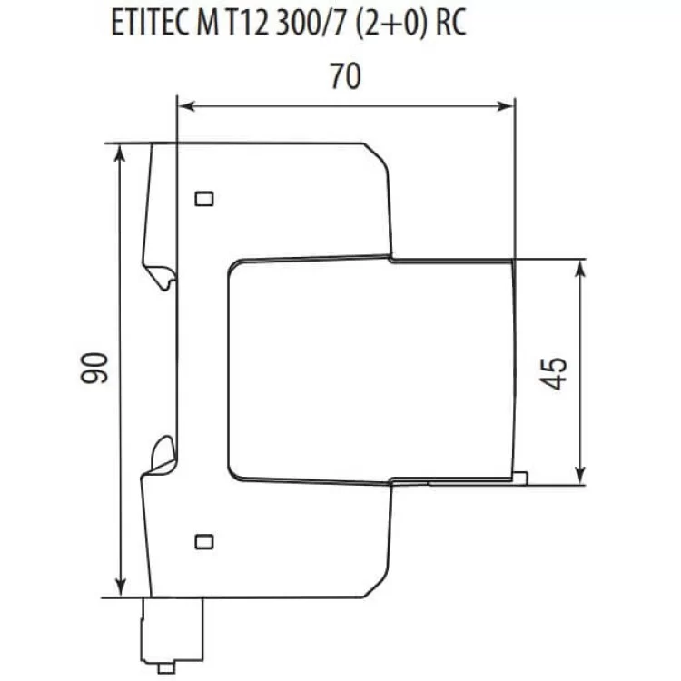 в продаже Ограничитель перенапряжения ETI 002440502 ETITEC M T12 300/7 (2+0 2p TNC-S) - фото 3