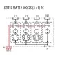 Обмежувач перенапруги ETI 002440562 ETITEC SM T12 300/25 (3+1 8p TT TN-S)