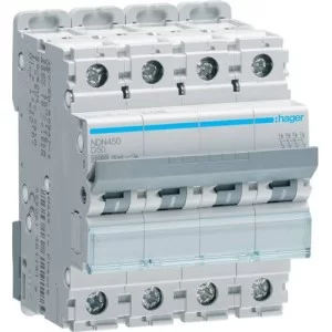 Автоматичний вимикач Hager NDN450 4P 10кА D-50A 4M
