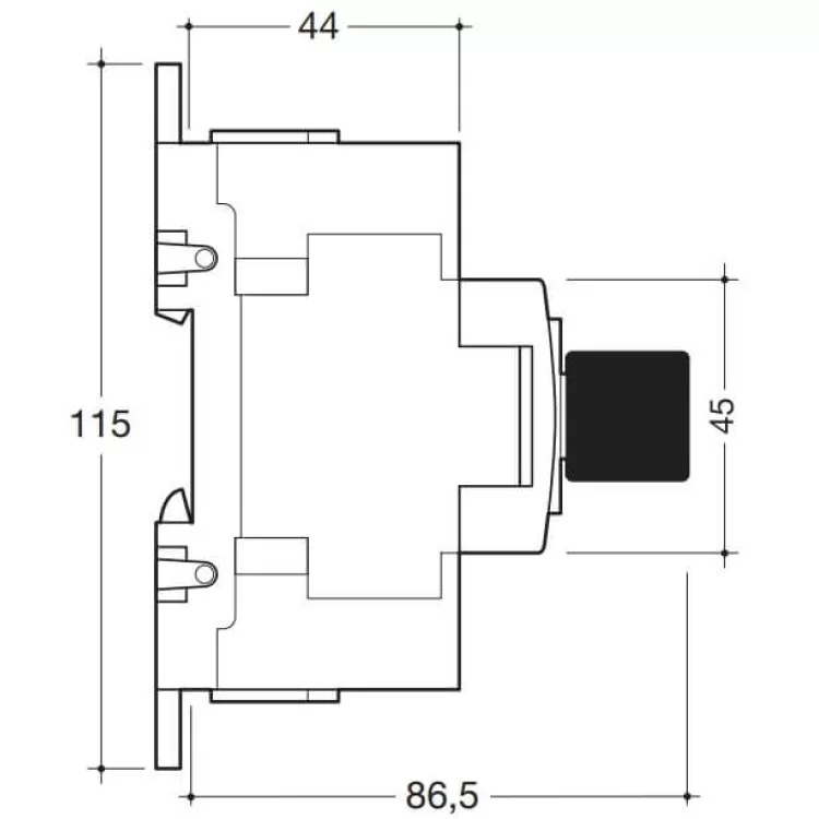 в продажу Модульний вимикач навантаження Hager HA405 в 50мм² 4P 100А з видимим розривом - фото 3