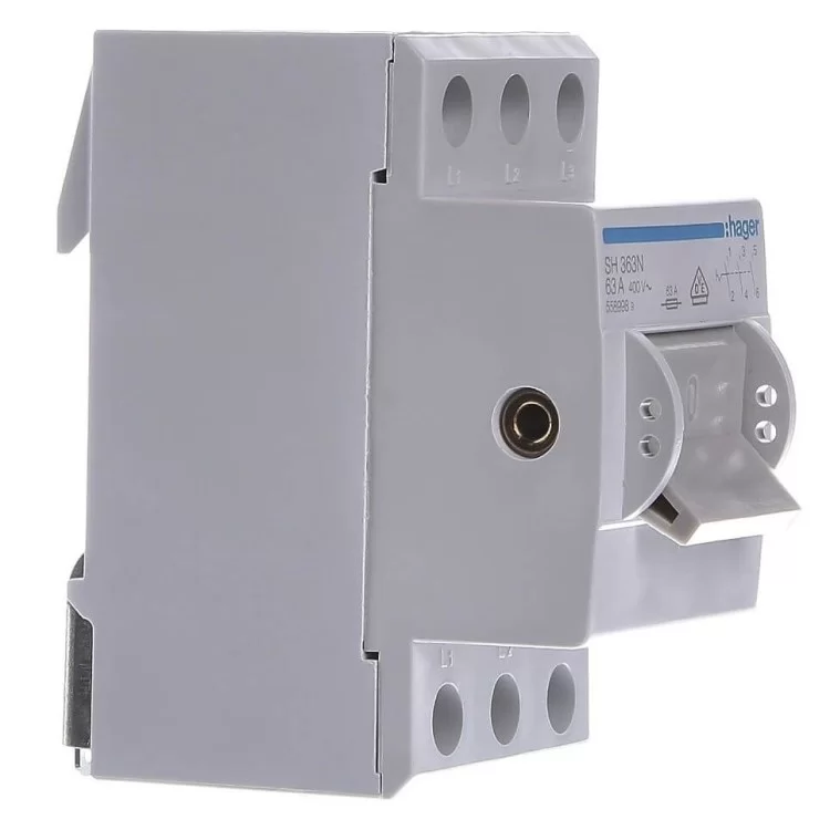 Компактний вимикач навантаження Hager SH363N 3Р 63А/400В ціна 649грн - фотографія 2