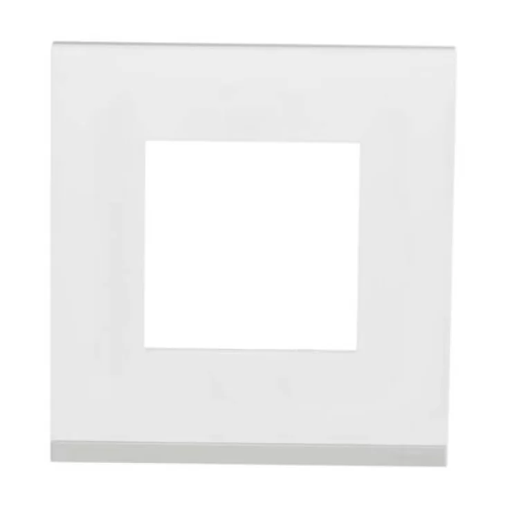 Горизонтальная однопостовая рамка Schneider Electric NU600289 (матовое стекло/белый) цена 1 145грн - фотография 2