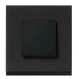 Горизонтальна однопостова рамка Schneider Electric NU600286 (чорне скло/антрацит)