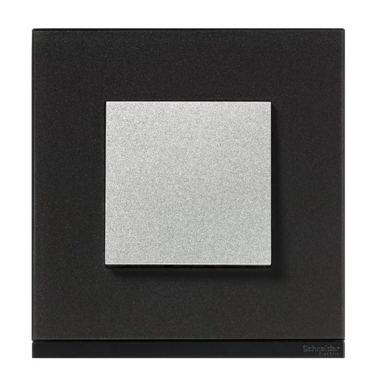 Горизонтальная однопостовая рамка Schneider Electric NU600286 (черное стекло/антрацит) характеристики - фотография 7