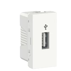 Розетка USB Schneider Electric NU342918 для передачи данных 1М (белый)