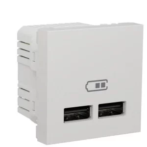 Подвійна USB розетка Schneider Electric NU341818 2.1А 2М (біла)