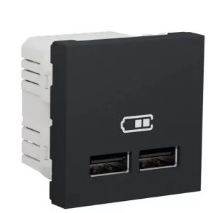 Двойная USB розетка Schneider Electric NU341854 2.1А 2М (антрацит)