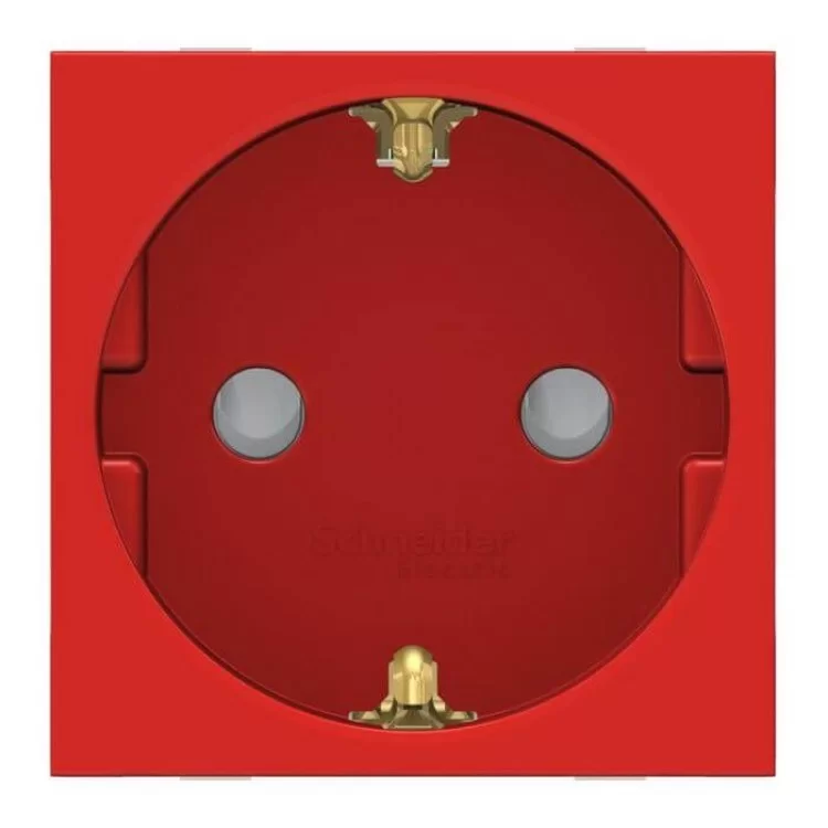Розетка Schneider Electric NU305703 (зажимной контакт) 16А (красная) цена 120грн - фотография 2