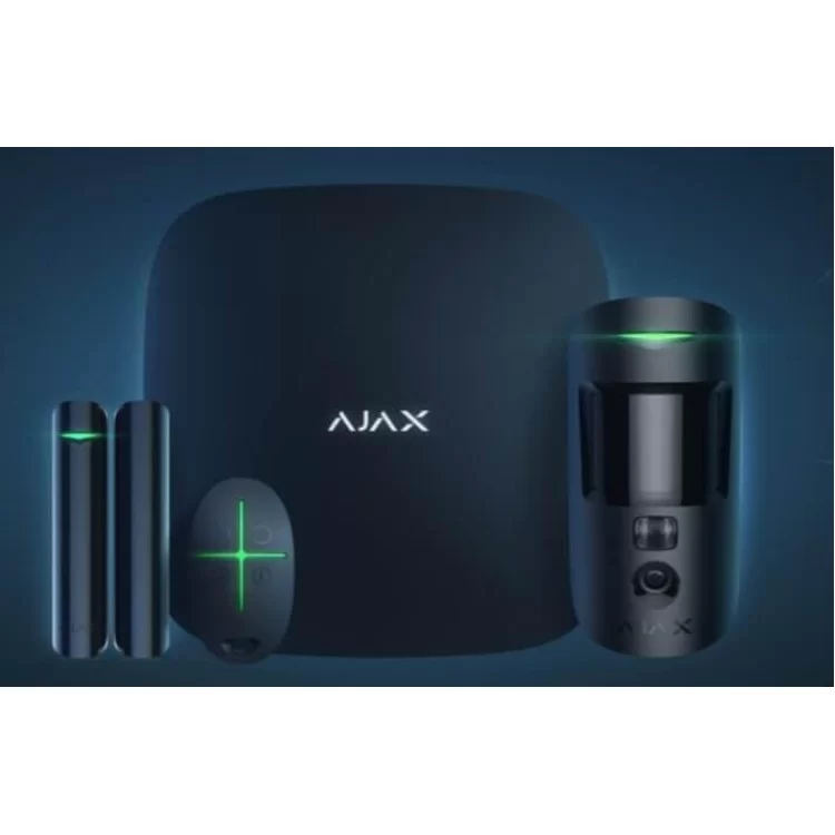Комплект охранной сигнализации Ajax 16586 StarterKit Cam черный цена 12 698грн - фотография 2