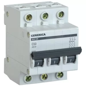 Автоматичний вимикач Generica MVA25-3-050-C ВА47-29 50А 4,5кА (C)