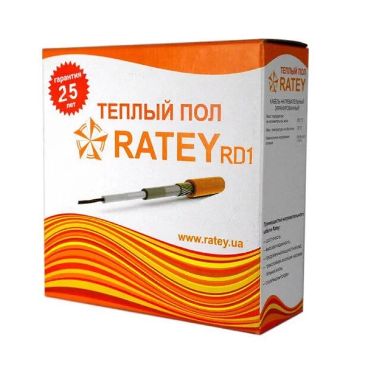Нагрівальний кабель Ratey RD1 22м 400Вт