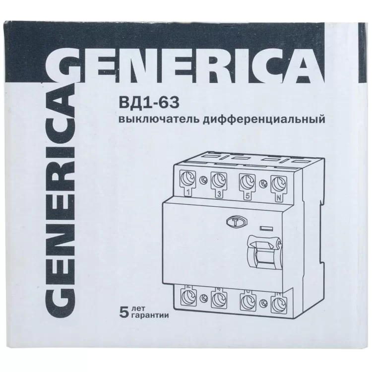 Пристрій захисного відключення Generica MDV15-4-016-030 ВД1-63 4Р 16А 30мА ціна 628грн - фотографія 2