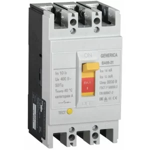 Автоматический выключатель Generica SAV10-3-0016-G ВА66-31 3Р 16А 18кА