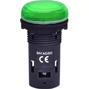 Матовая сигнальная лампа ETI 004771211 ECLI-024C-G 24V AC/DC (зеленая)