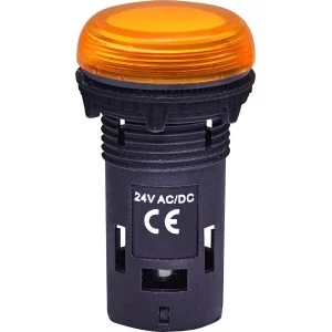 Матовая сигнальная лампа ETI 004771214 ECLI-024C-A 24V AC/DC (оранжевая)
