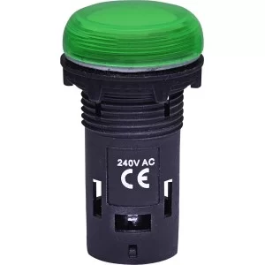 Матовая сигнальная лампа ETI 004771231 ECLI-240A-G 240V AC (зеленая)