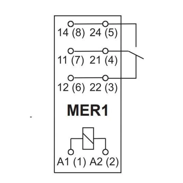 Електромеханічне реле ETI 002473044 MER1-230AC (1x16A 250VAC) ціна 168грн - фотографія 2