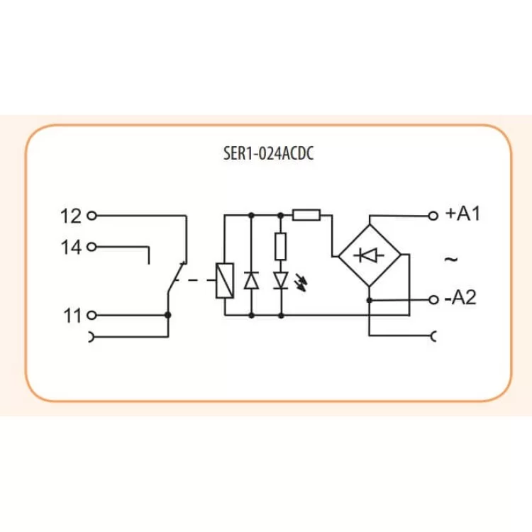 Электромеханическое интерфейсное реле ETI 002473052 SER1-024 ACDC 1CO 6A AC1 250V AC) цена 533грн - фотография 2