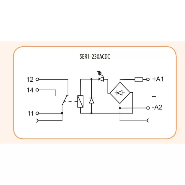 Электромеханическое интерфейсное реле ETI 002473053 SER1-230 ACDC 1CO 6A AC1 250V AC) цена 592грн - фотография 2