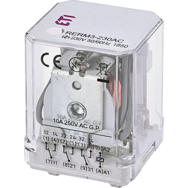 Електромеханічне реле ETI 002473060 RERM3-230AC 3p (16A AC1 250V AC)
