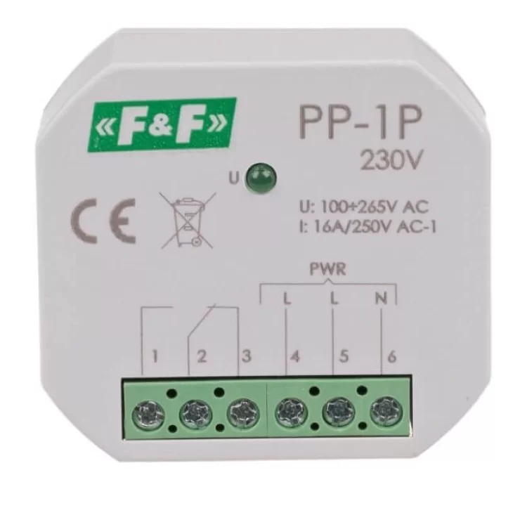 Електромагнітне реле F&F PP-1P-230V 230В 16 А