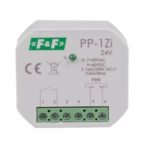 Электромагнитное реле F&F PP-1Zi-24V 24В 16 А (160А/20 мс)