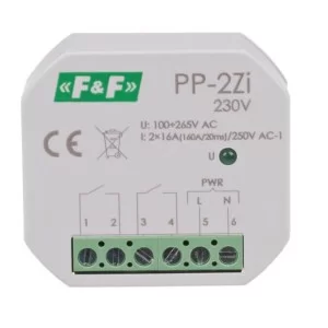 Електромагнітне реле F&F PP-2Zi-230V 230В 16 А (160А/20 мс)