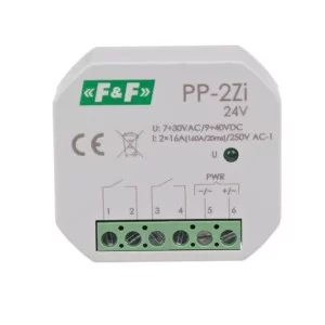 Електромагнітне реле F&F PP-2Zi-24V 24В 16 А (160А/20 мс)