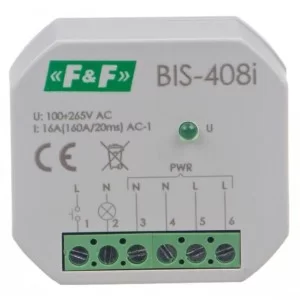 Двостабільне реле F&F BIS-408i 165-265В AC 16А (160А/20 мс)