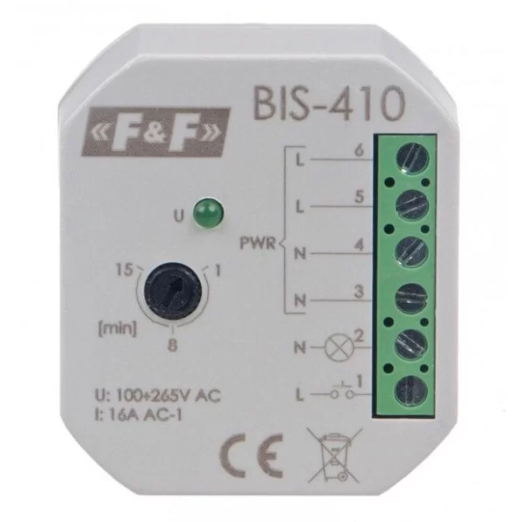 Бистабильное реле F&F BIS-410 165-265В AC 16А