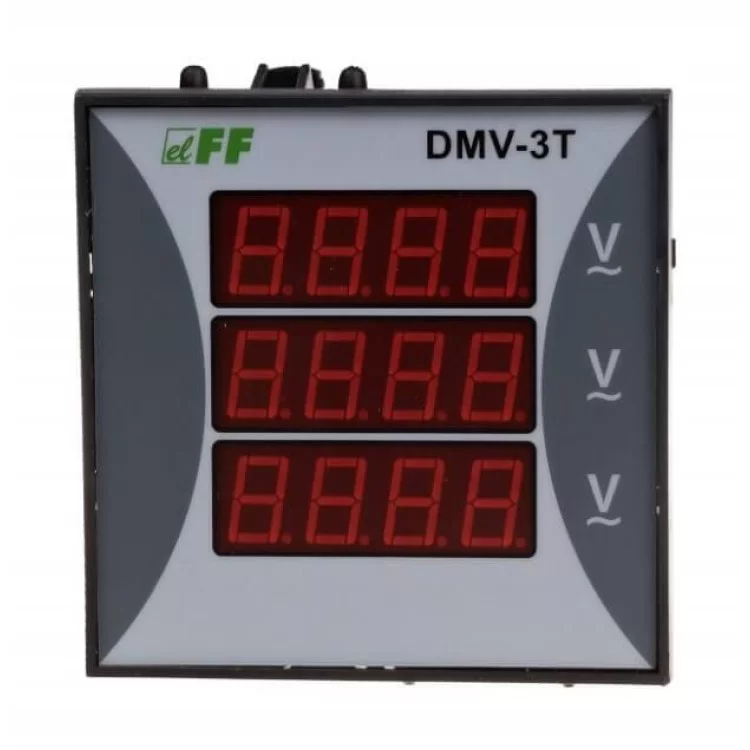 Трехфазный щитовой вольтметр F&F DMV-3T 100-265В AC цена 3 522грн - фотография 2