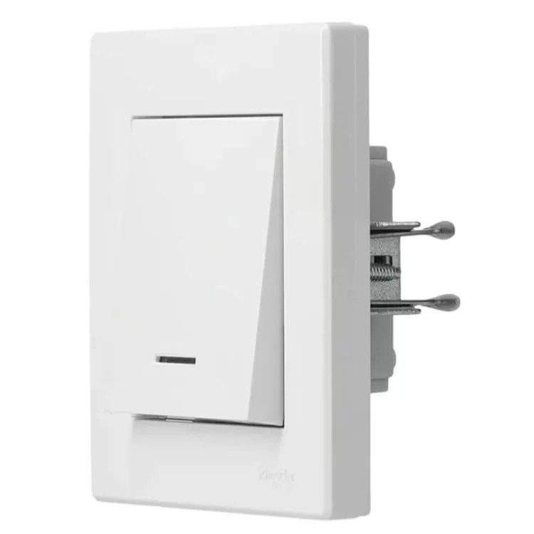 Кнопочный выключатель выключателя Schneider Electric Asfora EPH1600321 с подсветкой (белая) цена 262грн - фотография 2
