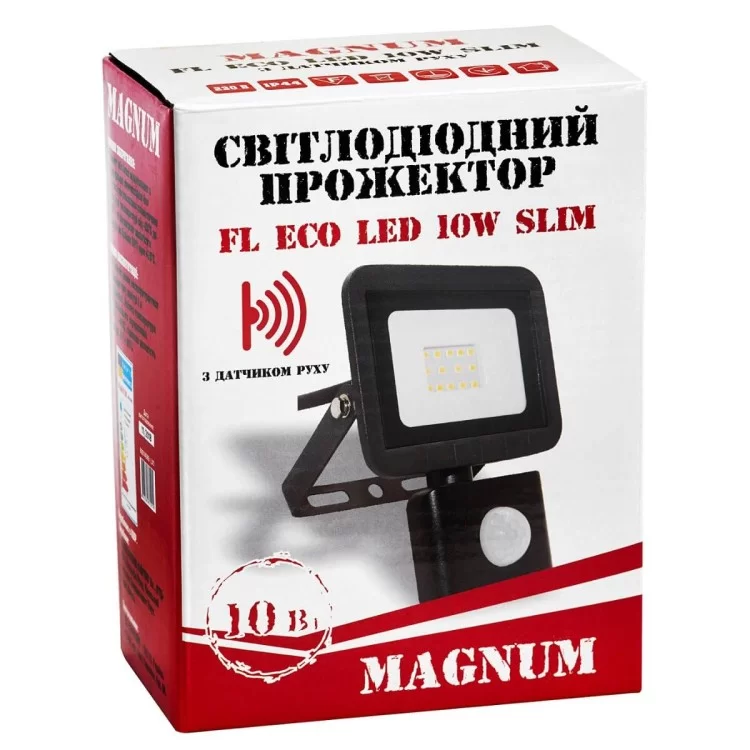 продаємо Прожектор з датчиком руху Magnum (90014086) FL ECO LED 6500K IP44 10Вт в Україні - фото 4