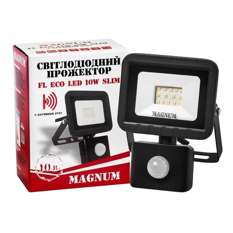 Прожектор з датчиком руху Magnum (90014086) FL ECO LED 6500K IP44 10Вт відгуки - зображення 5