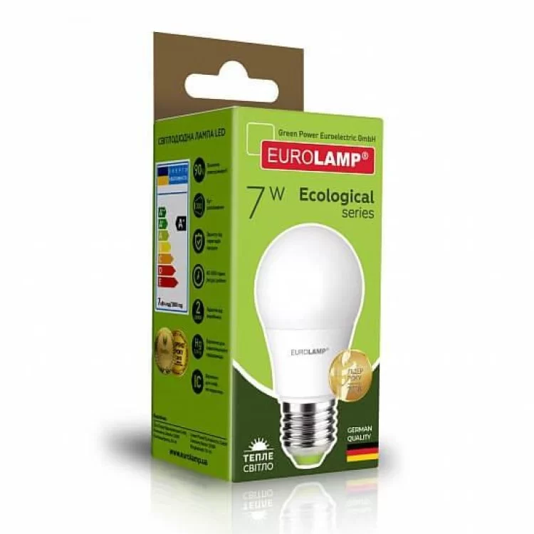 Светодиодная лампа Eurolamp LED-A50-07273(P) Eco 7Вт 3000К A50 Е27 цена 60грн - фотография 2