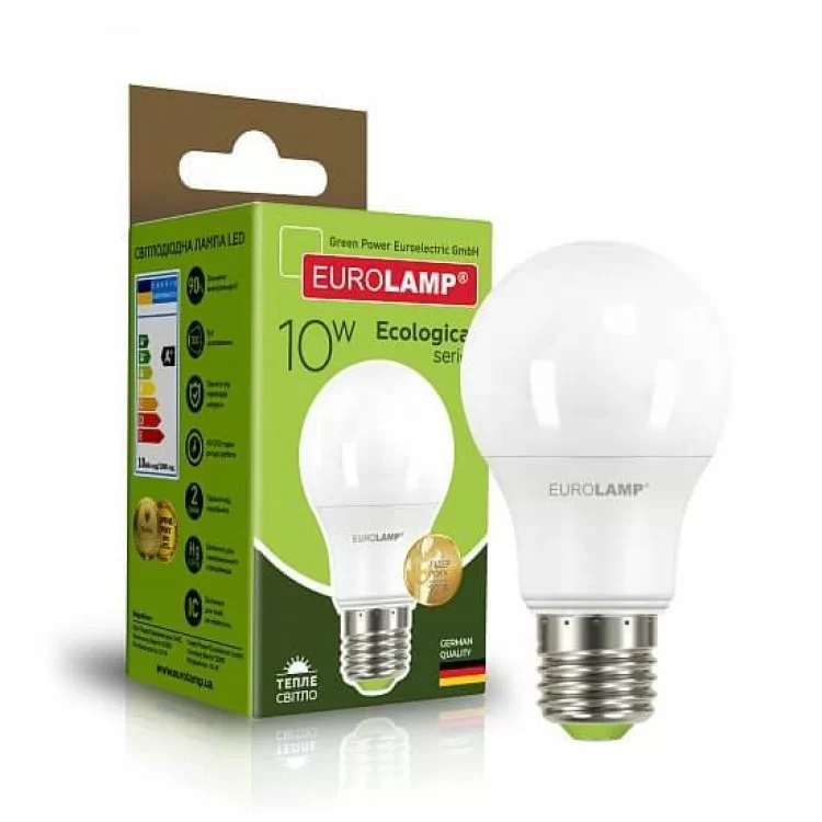 в продажу Світлодіодна лампа Eurolamp LED-A60-10273 (P) Eco 10Вт 3000К A60 Е27 - фото 3