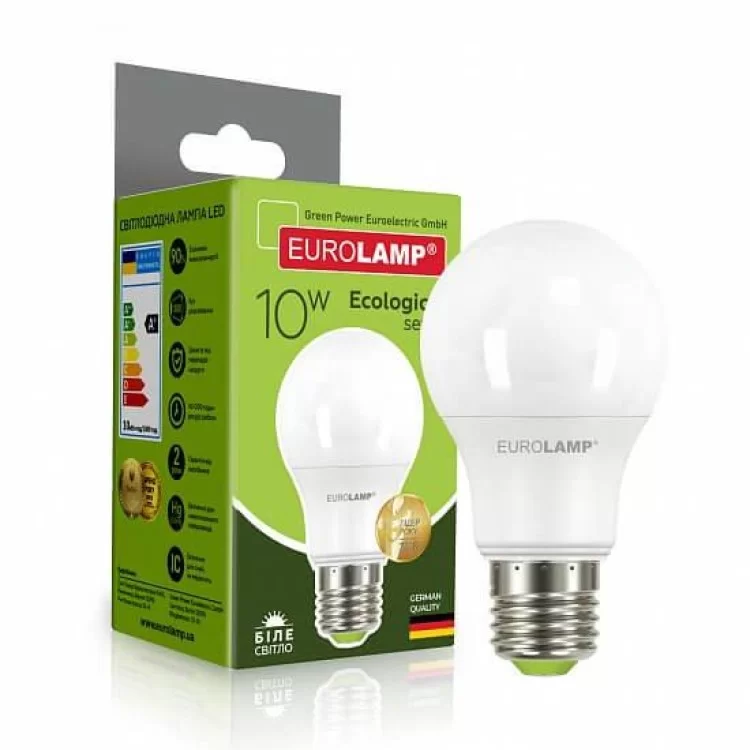 в продажу Світлодіодна лампа Eurolamp LED-A60-10274(P) Eco 10Вт 4000К A60 Е27 - фото 3