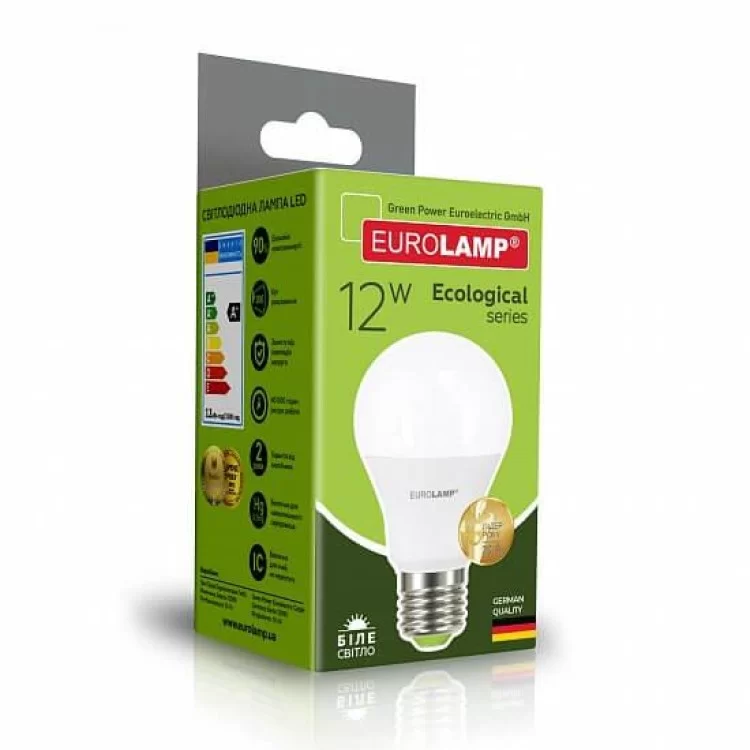 Світлодіодна лампа Eurolamp LED-A60-12274 (P) Eco 12Вт 4000К A60 Е27 ціна 80грн - фотографія 2