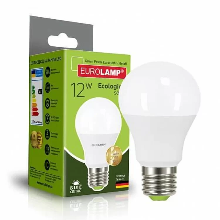 в продаже Светодиодная лампа Eurolamp LED-A60-12274(P) Eco 12Вт 4000К A60 Е27 - фото 3