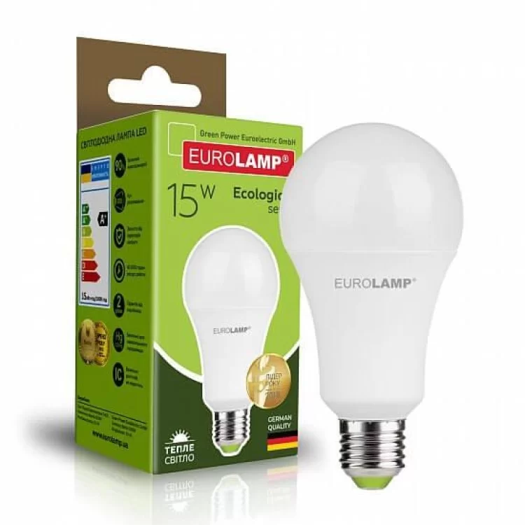 в продажу Світлодіодна лампа Eurolamp LED-A70-15272 (P) Eco 15Вт 3000К A70 Е27 - фото 3