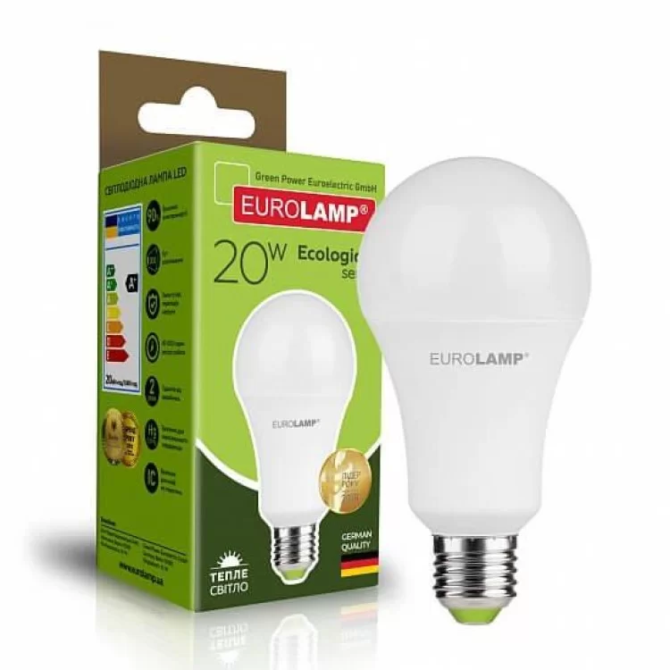 в продаже Светодиодная лампа Eurolamp LED-A75-20272(P) Eco 20Вт 3000К A75 Е27 - фото 3