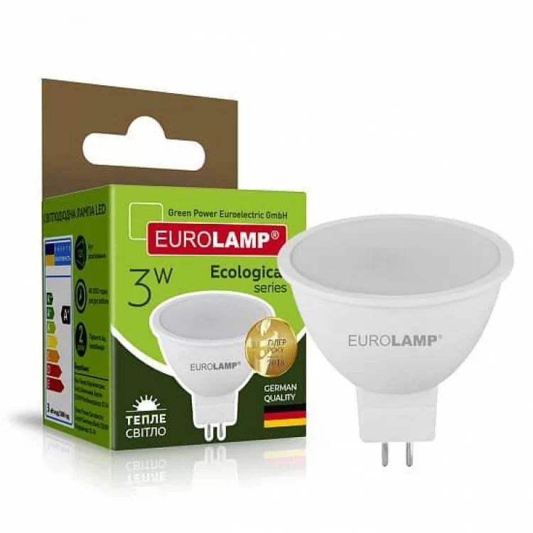 в продажу Світлодіодна лампа Eurolamp LED-SMD-03533(P) Eco 3Вт 3000К MR16 GU5.3 - фото 3