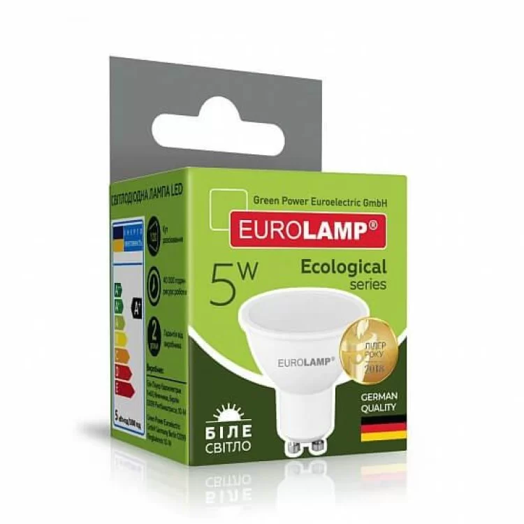 Светодиодная лампа Eurolamp LED-SMD-05104(P) Eco 5Вт 4000К MR16 GU10 цена 63грн - фотография 2