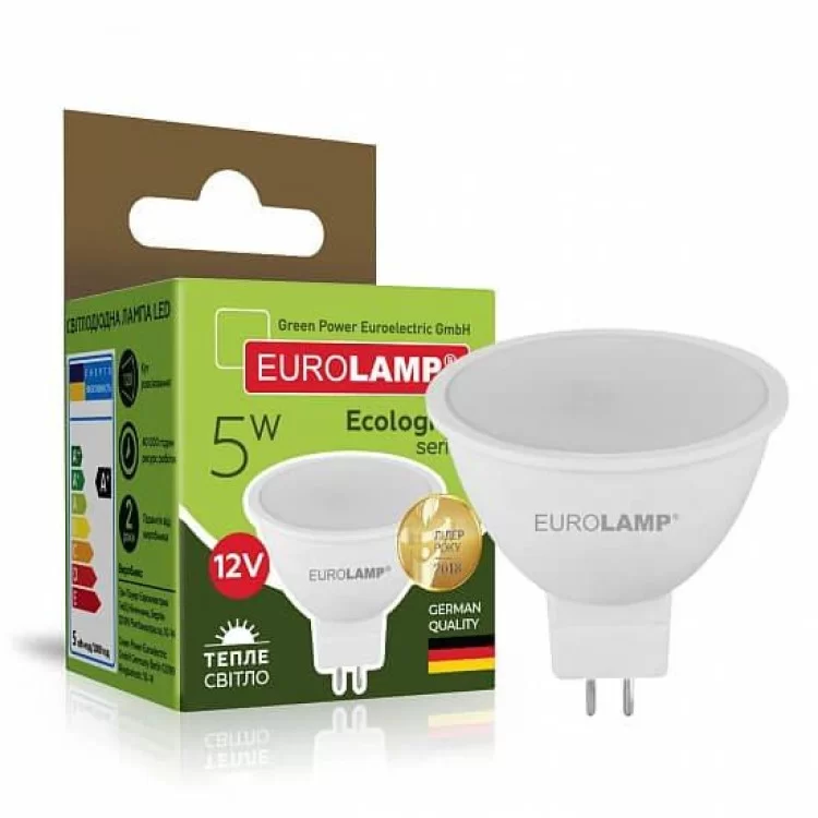 Светодиодная лампа Eurolamp LED-SMD-05533(12)(P) Eco 5Вт 3000К MR16 GU5.3 цена 63грн - фотография 2