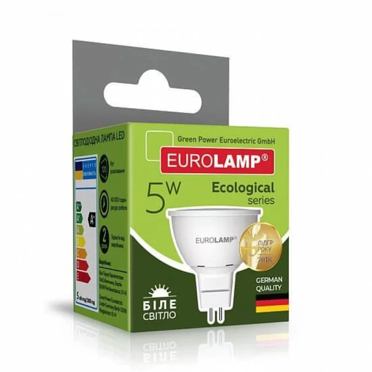 Светодиодная лампа Eurolamp LED-SMD-05534(P) Eco 5Вт 4000К MR16 GU5.3 цена 63грн - фотография 2