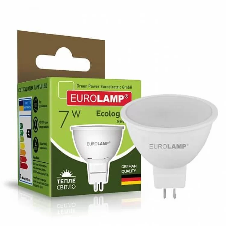 Світлодіодна лампа Eurolamp LED-SMD-07533(P) Eco 7Вт 3000К MR16 GU5.3 ціна 88грн - фотографія 2