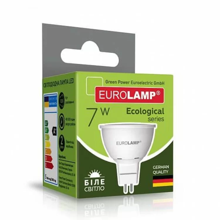 Світлодіодна лампа Eurolamp LED-SMD-07534(P) Eco 7Вт 4000К MR16 GU5.3 ціна 88грн - фотографія 2