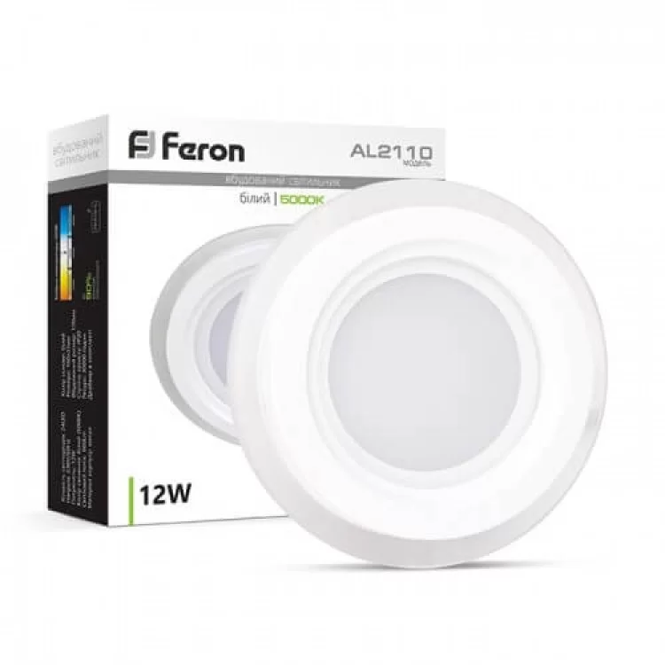 в продажу Вбудований круглий світильник Feron 6244 AL2110 12Вт 5000К 960Лм - фото 3