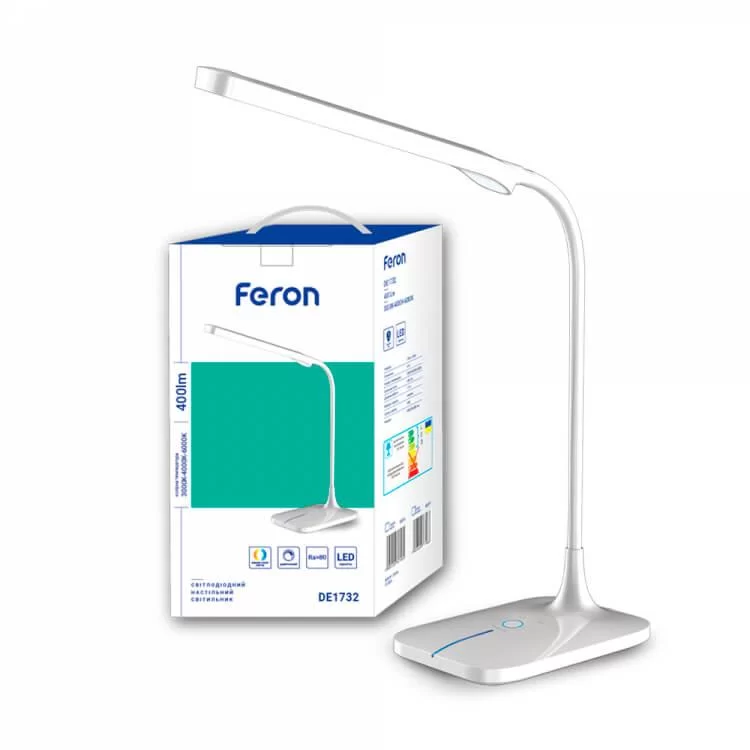 Настольный светильник Feron 6891 DE1732 6Вт 400Лм IP20 (белый) цена 845грн - фотография 2